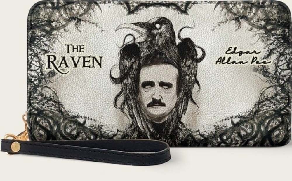 The Raven Wallet Goth Halloween New NWT Grunge Emo Excellent Poe